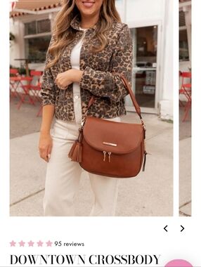Poppy & Peonies Downtown Crossbody - Chestnut